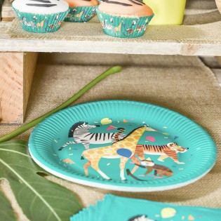 8 assiettes en carton Party Animals - Talking Tables 2