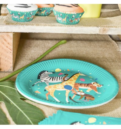 8 assiettes en carton Party Animals - Talking Tables