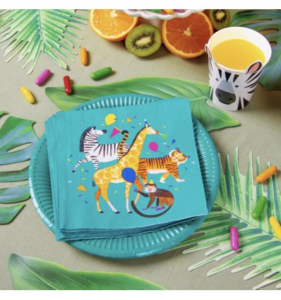 8 assiettes en carton Party Animals - Talking Tables