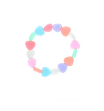 Bracelet coeurs multicolores