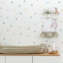 Stickers muraux Pois Jaunes Verts Bleus - Tresxics