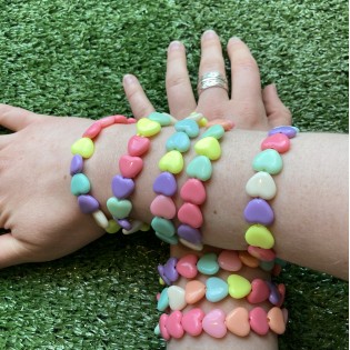 Bracelet coeurs multicolores 2