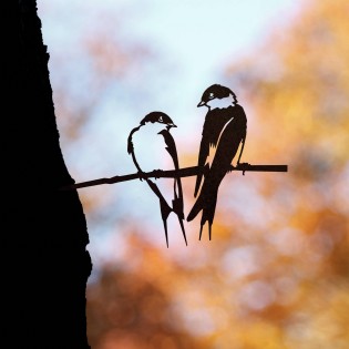 Deux hirondelles en métal - Métalbird 2