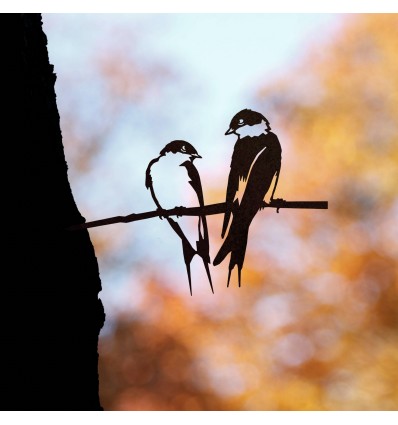 Deux hirondelles en métal - Métalbird