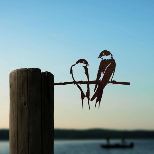 Deux hirondelles en métal - Métalbird