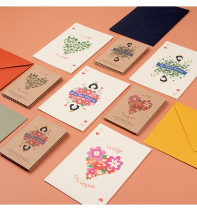 Carte à planter "I love you Mama"