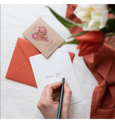 Carte à planter "I love you Mama"