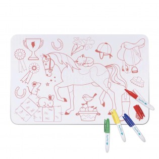 Mini set de table silicone Poney Club - Super Petit 2