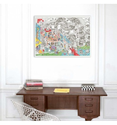 Poster Crazy Musuem à colorier - Omy