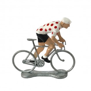 Figurine cycliste Meilleur Grimpeur Pois Rouges - Bernard & Eddy 2