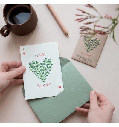 Carte à planter "I love you Papa" - La Fabrique à Sachets