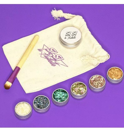 Kit maquillage paillettes bio Bestsellers - Sisi La Paillette