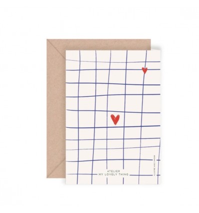 Carte double "Bonjour Coeur" - My Lovely Thing