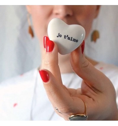 Coeur en céramique "Je t'aime"