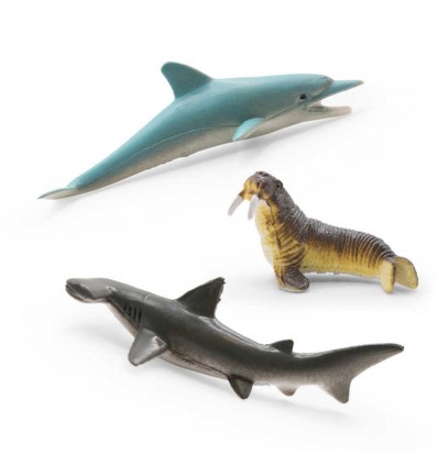 Set de 4 petites figurines Animaux Marins