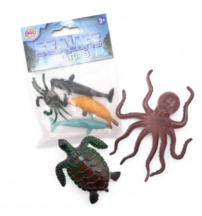 Set de 4 petites figurines Animaux Marins