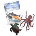Set de 4 petites figurines Animaux Marins