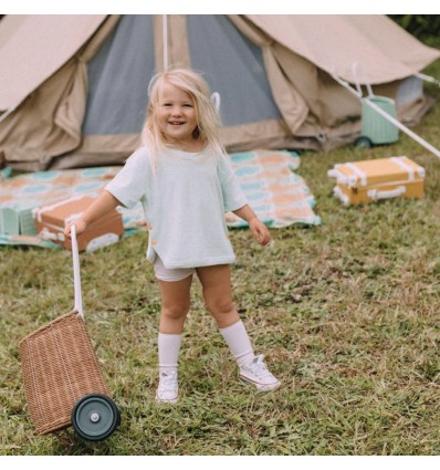 Panier à roulettes en rotin Rattan Original Luggy - Olli Ella