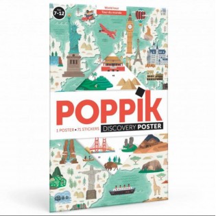 Poster & stickers Tour du Monde - Poppik