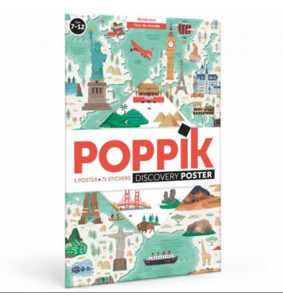 Poster & stickers Tour du Monde - Poppik