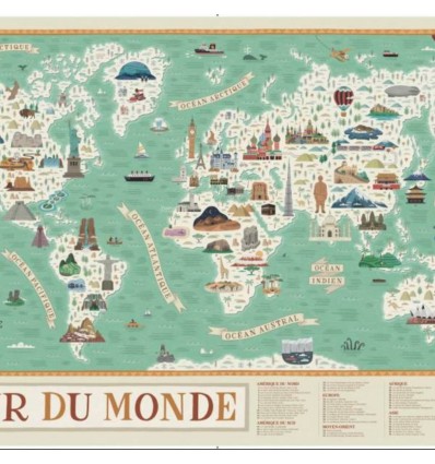Poster & stickers Tour du Monde - Poppik