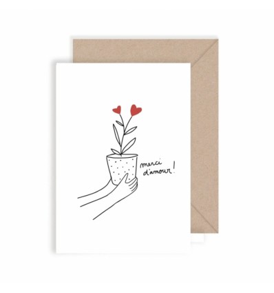 Carte double "Merci d'amour" - My Lovely Thing