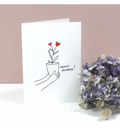 Carte double "Merci d'amour" - My Lovely Thing