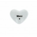 Coeur en céramique Merci