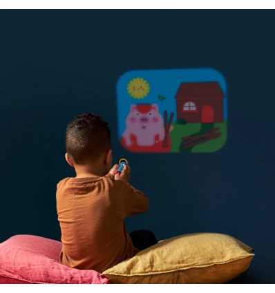 Lampe torche à projection et ses 3 contes - Kikkerland