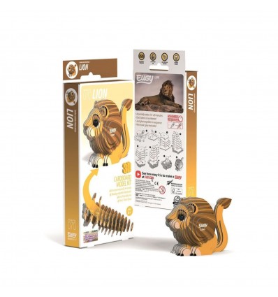 Eugy puzzle Lion 3D en carton