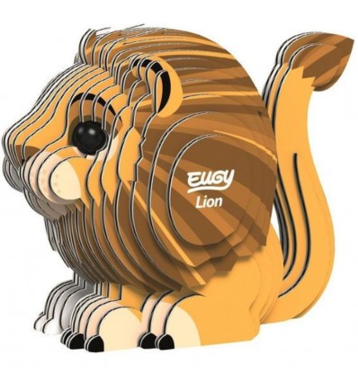 Eugy puzzle Lion 3D en carton