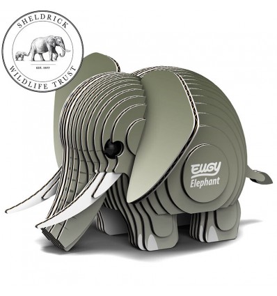 Eugy puzzle Eléphant 3D en carton