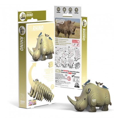 Eugy puzzle Rhinocéros 3D en carton