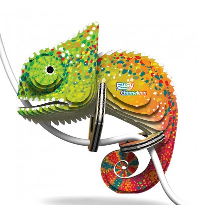 Eugy puzzle Caméléon 3D en carton