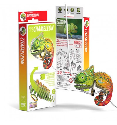 Eugy puzzle Caméléon 3D en carton