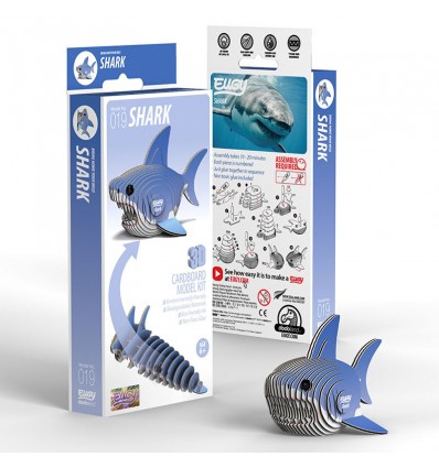 Eugy puzzle Requin 3D en carton