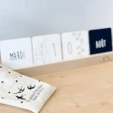 Calendrier perpétuel bois et cartes - Les Petites Hirondelles