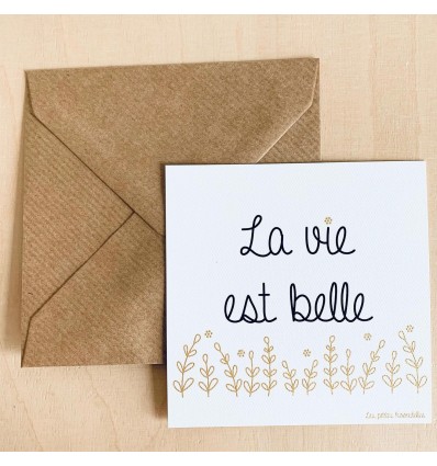 Carte La vie est belle - Les Petites Hirondelles