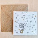 Carte Sous la Pluie - Les Petites Hirondelles