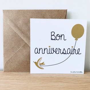 Carte Bon Anniversaire - Les Petites Hirondelles