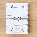 Carnet spirale Hirondelles sur fil- Les Petites Hirondelles