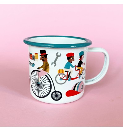 Mug émaillé Vélo Ingela Arrhenius - Omm Design