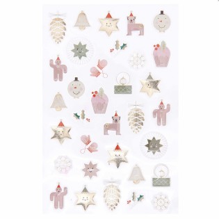 32 autocollants ronds Noël - Rico Design