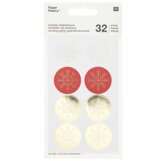 32 autocollants flocons de neige - Rico Design