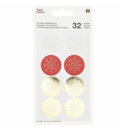 32 autocollants flocons de neige - Rico Design