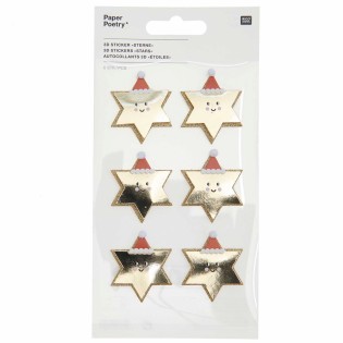 6 autocollants 3D étoile - Rico Design 2