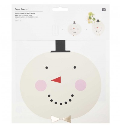 Couvre-vase en papier Bonhomme de neige - Rico Design