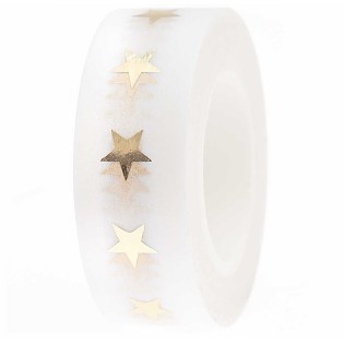 Masking tape étoile blanc et or - Rico Design 2