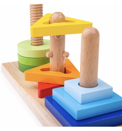 Formes à tourner et visser en bois "Twist & Turn" - Bigjigs