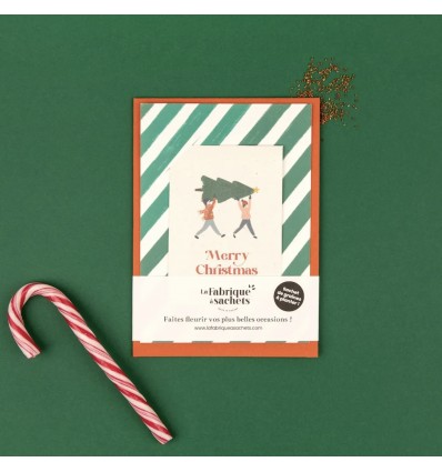 Carte à planter "Merry Christmas" - La Fabrique à Sachets